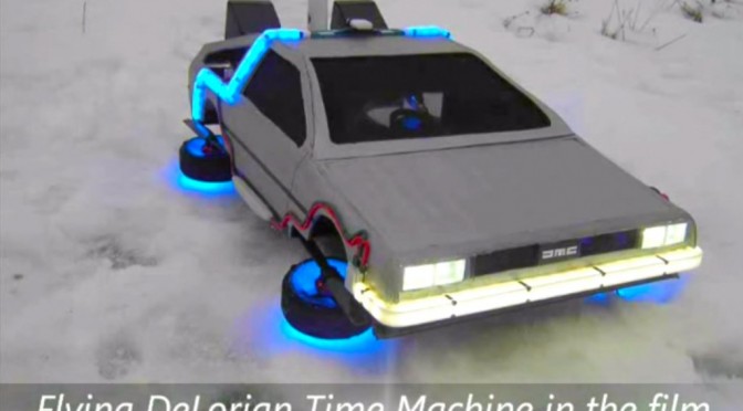 Flying Delorean Drone  Back to the Future