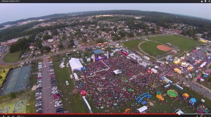 Stunning video showing the crowd at the main stage for Alabaster Cityfest!