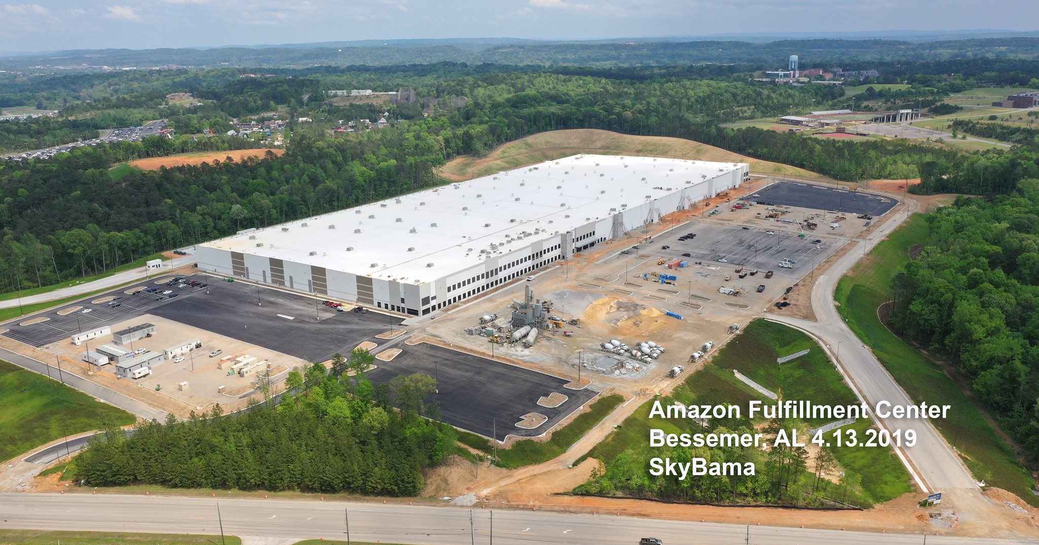 Amazon fulfillment center, Bessemer aerial photography