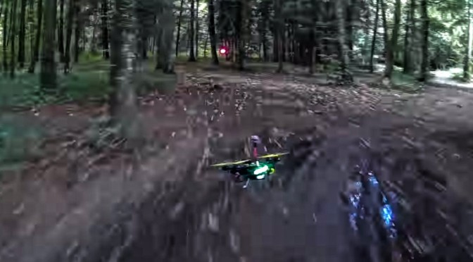 Drones Racing Through a Forest Incredible View!