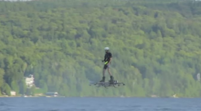 Video of the Farthest Manned Flight on a Hoverboard