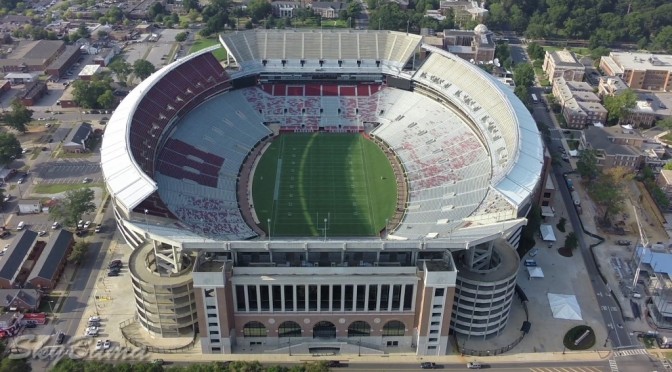 Drone footage Of Bryant Denny Stadium – Roll Tide!